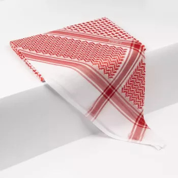 شماغ بروجيه أحمر زاهي 3