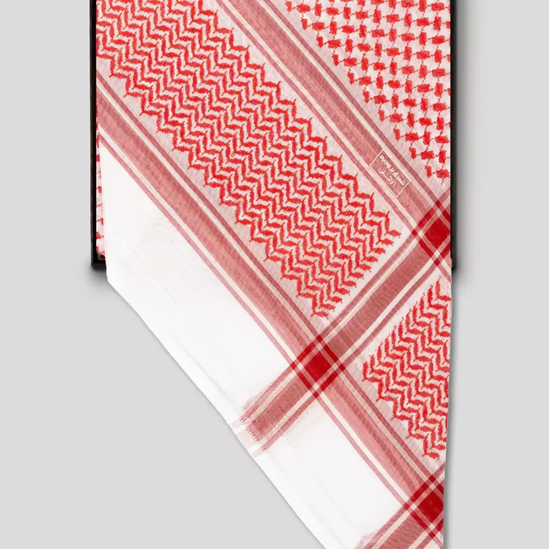 شماغ بروجيه أحمر زاهي 3 من ماركة بروجية العجلان - أكسيك Axeek