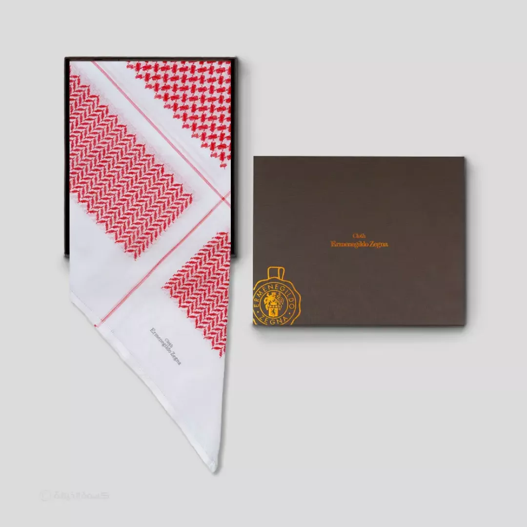 شماغ إرمينيغيلدو زينيا أحمر من ماركة Ermenegildo Zegna - أكسيك Axeek