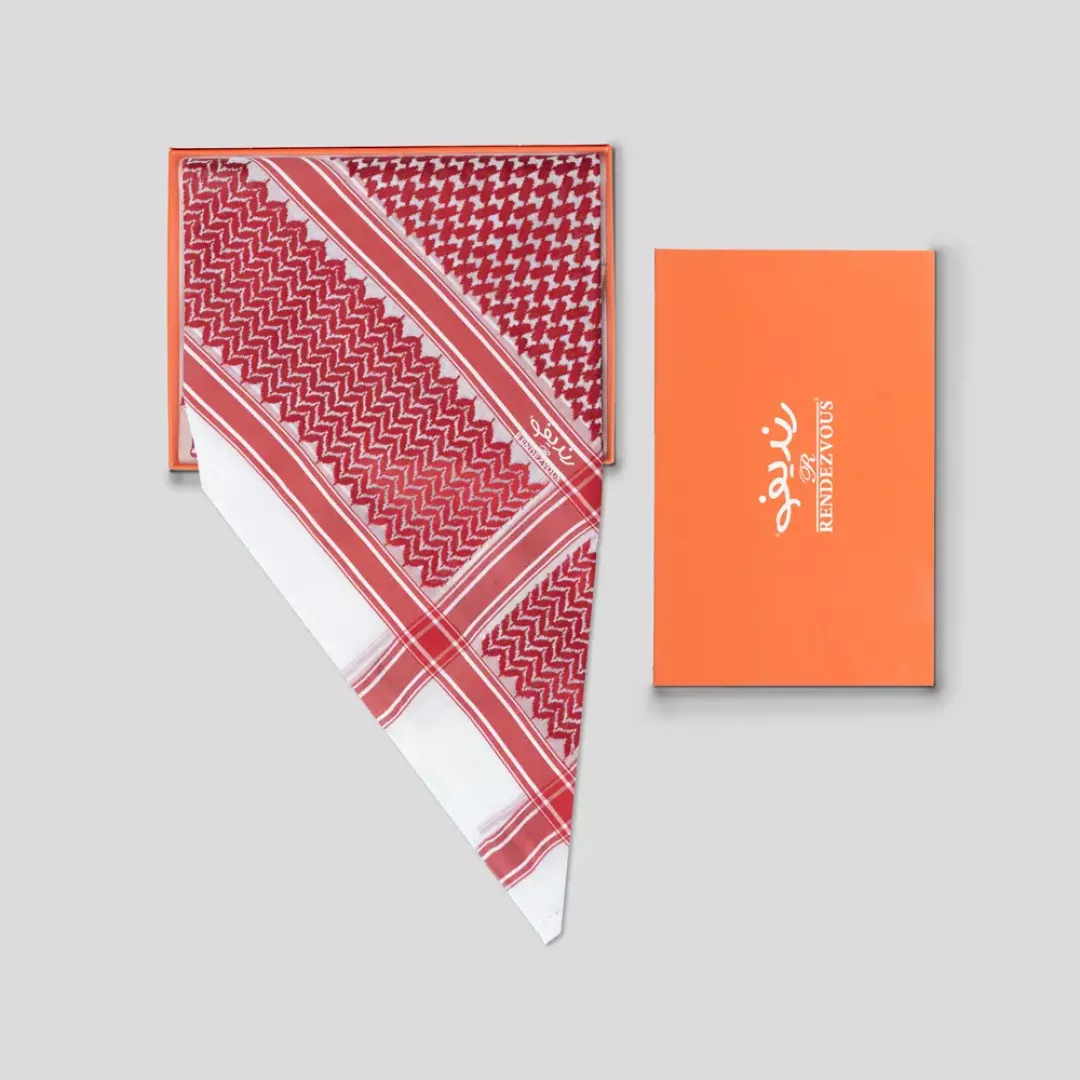 شماغ رنديفو احمر كلاسيك RED2 من ماركة Rendezvous - أكسيك Axeek