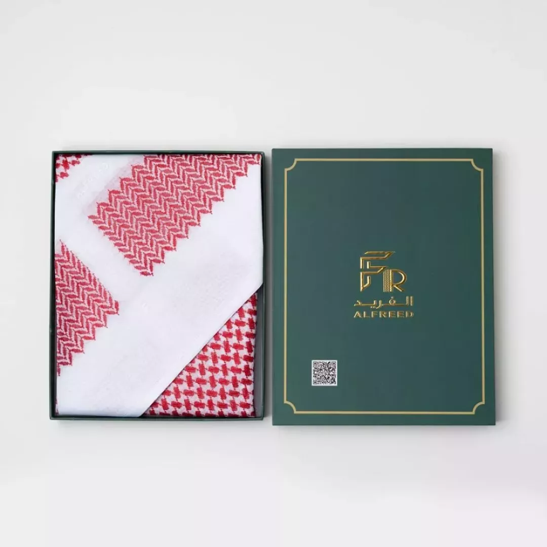 شماغ الفريد احمر طويق S659 من ماركة alfred - أكسيك Axeek