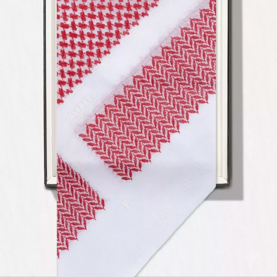 شماغ الفريد احمر طويق S659 من ماركة alfred - أكسيك Axeek