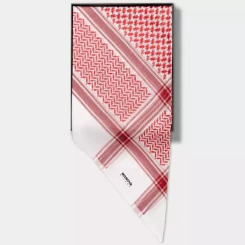 شماغ منوفا احمر كلاسيك ايطالي 