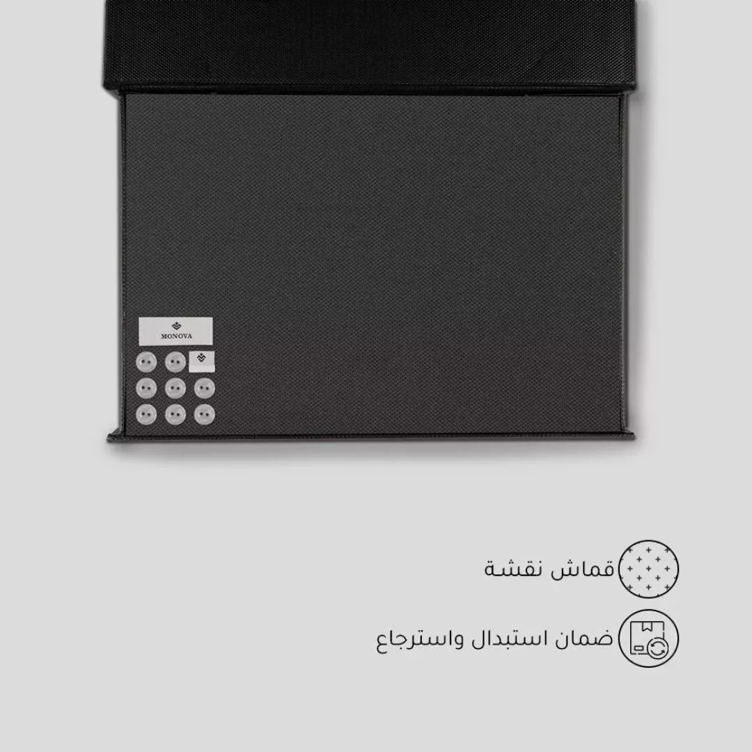 قماش مونوفا شتوي رصاصي داكن نقشة من ماركة monova - أكسيك Axeek