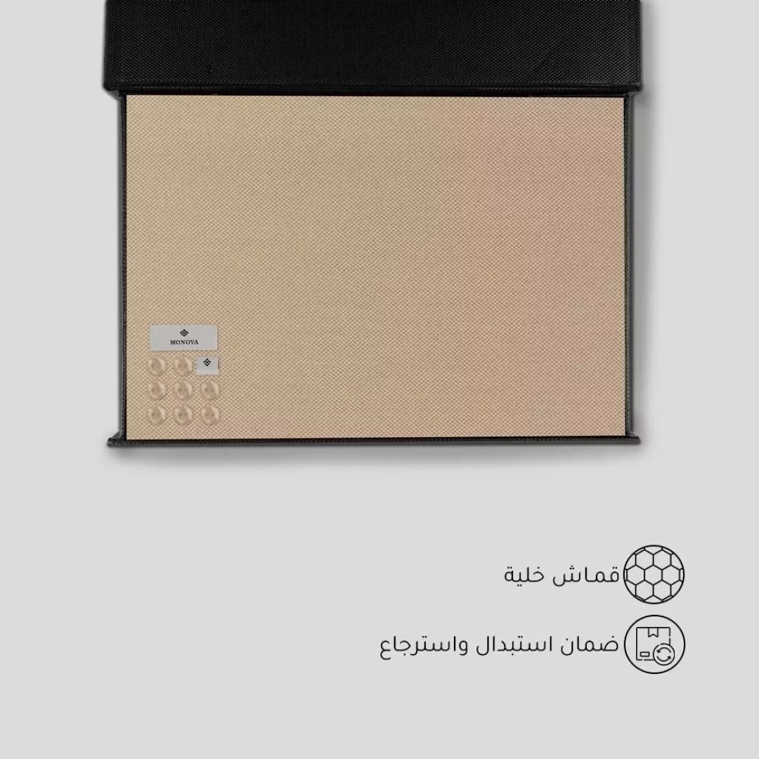 قماش مونوفا شتوي بني نقشة خلية كبير من ماركة monova - أكسيك Axeek