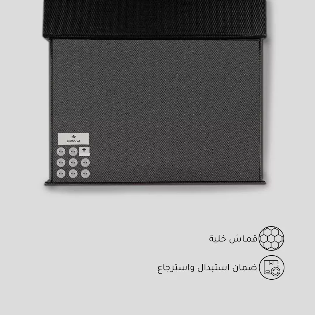 قماش مونوفا شتوي رصاصي داكن نقشة خلية كبير من ماركة monova - أكسيك Axeek
