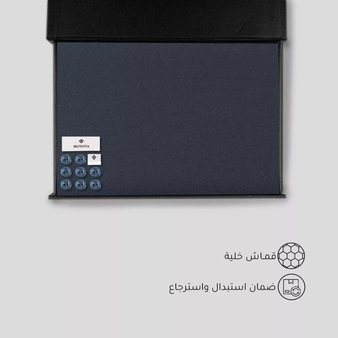 قماش مونوفا شتوي كحلي نقشة خلية كبير من ماركة monova - أكسيك Axeek