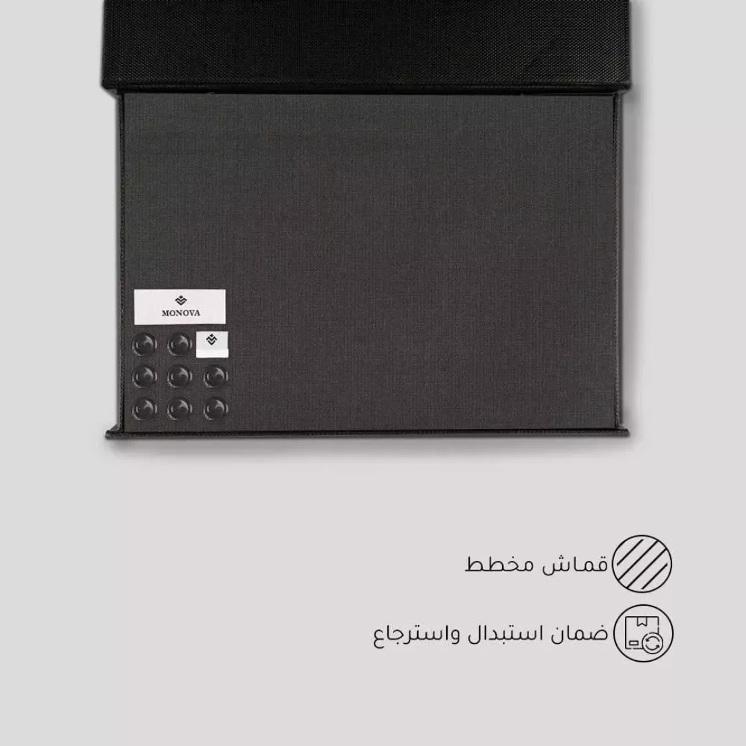 قماش مونوفا شتوي بني داكن مخطط من ماركة monova - أكسيك Axeek
