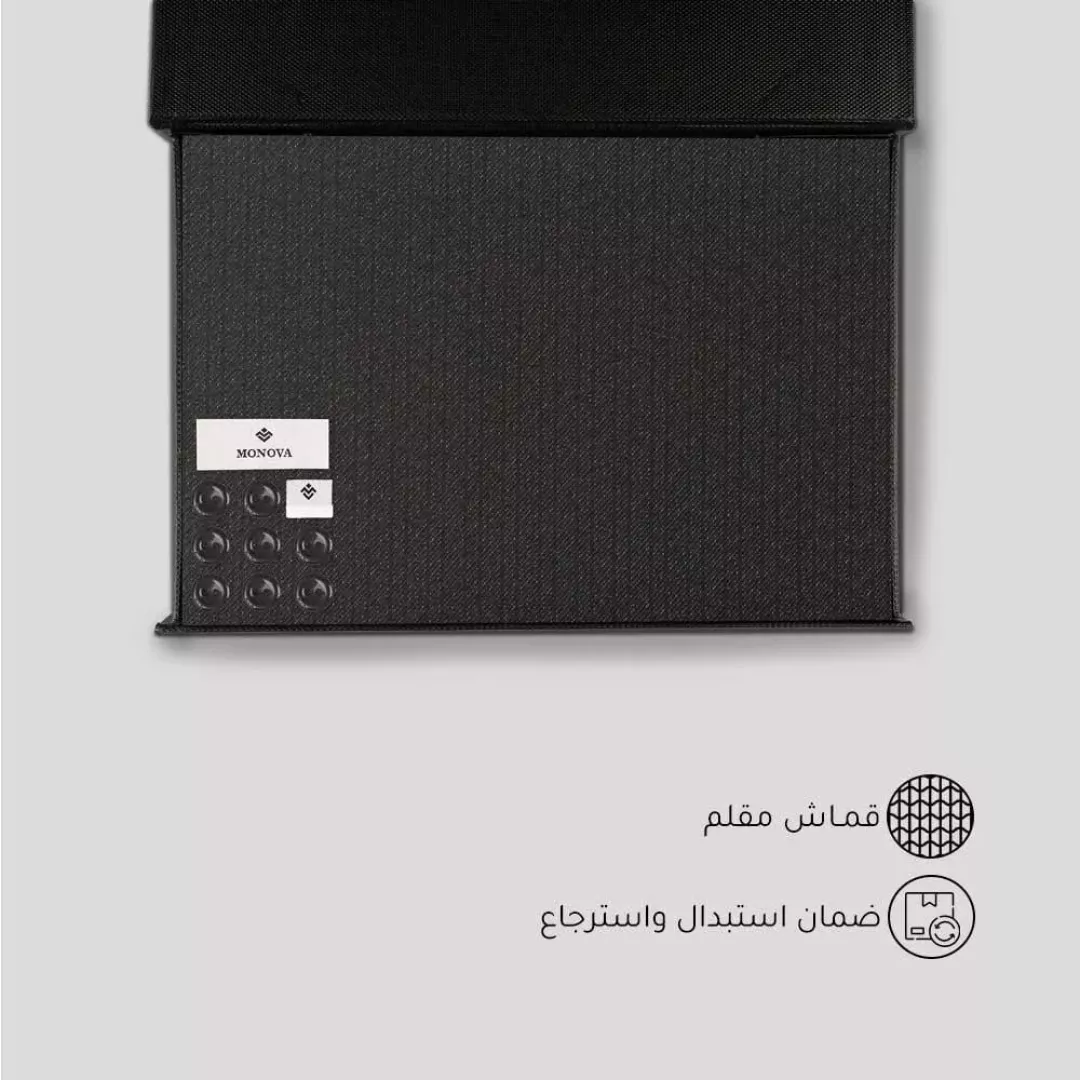 قماش مونوفا شتوي بني داكن مقلم من ماركة monova - أكسيك Axeek