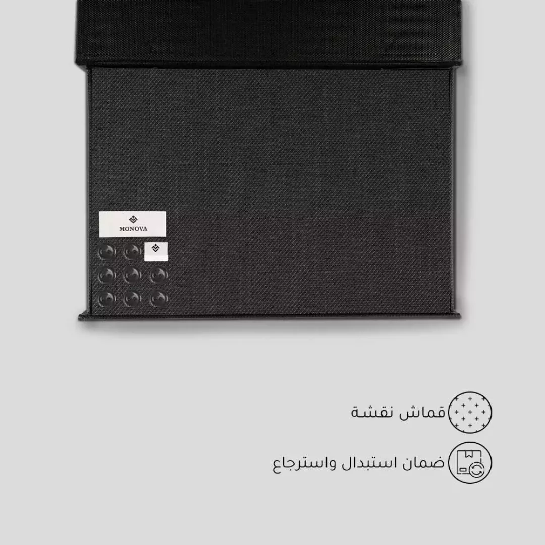 قماش مونوفا شتوي رصاصي داكن نقشة من ماركة monova - أكسيك Axeek