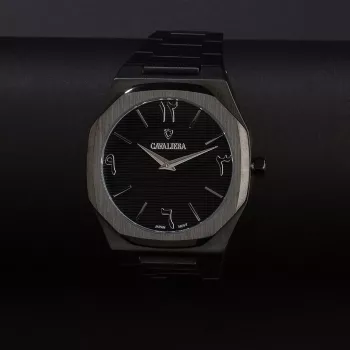ساعة رجاليه ستيل لون اسود CL48BB