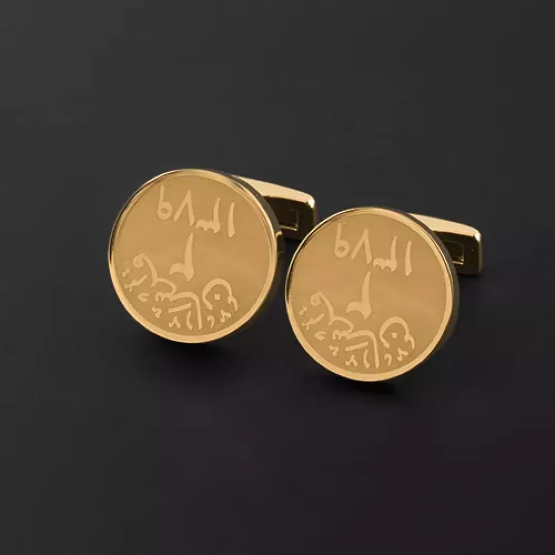 طقم قلم وكبك ذهبي ماركة الدهنج D2127GG من ماركة DAHNAG - أكسيك Axeek