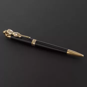 طقم قلم وكبك اسود ذهبي ماركة الدهنج D8022BG