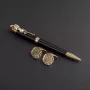 طقم قلم وكبك اسود ذهبي ماركة الدهنج D8022BG