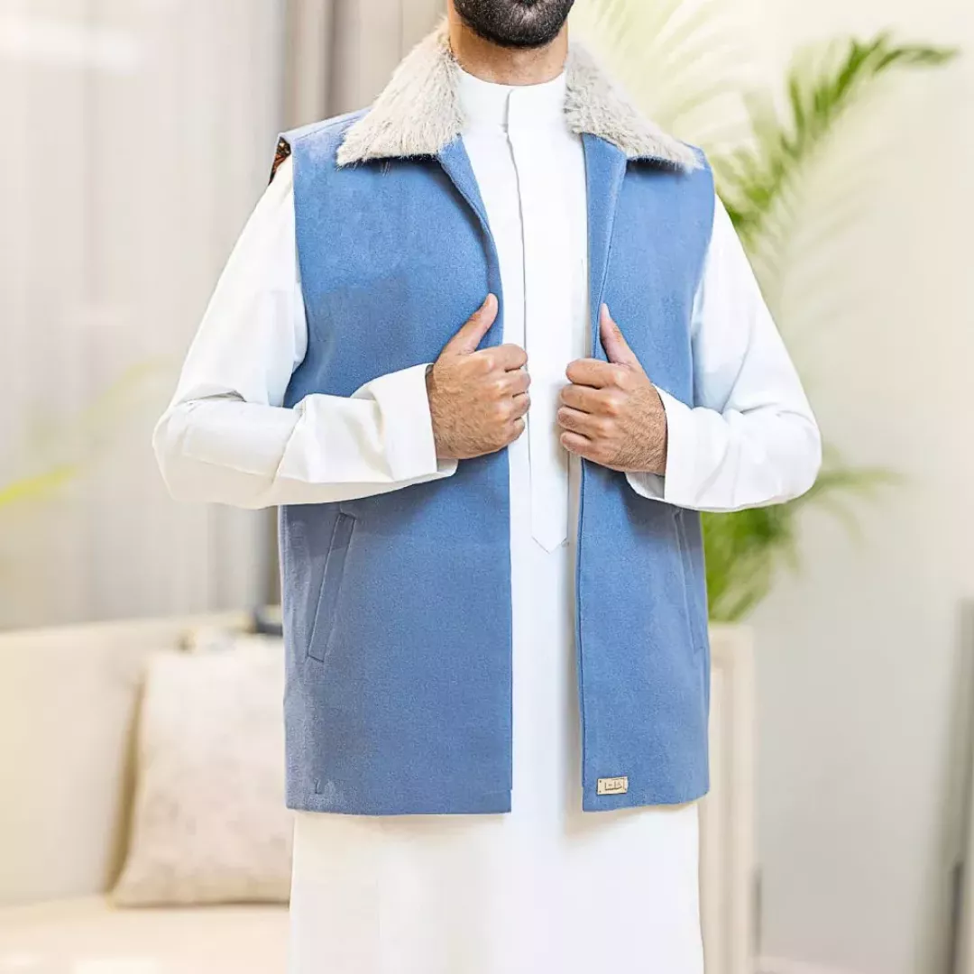 سديري رجالي ازرق فاتح H03 من ماركة SHLTA - أكسيك Axeek