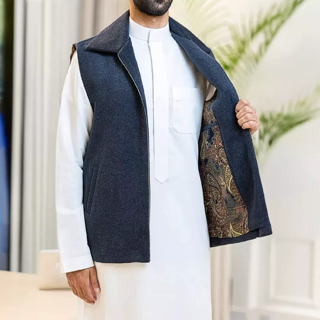 سديري جوخ رجالي بترولي H05 من ماركة SHLTA - أكسيك Axeek
