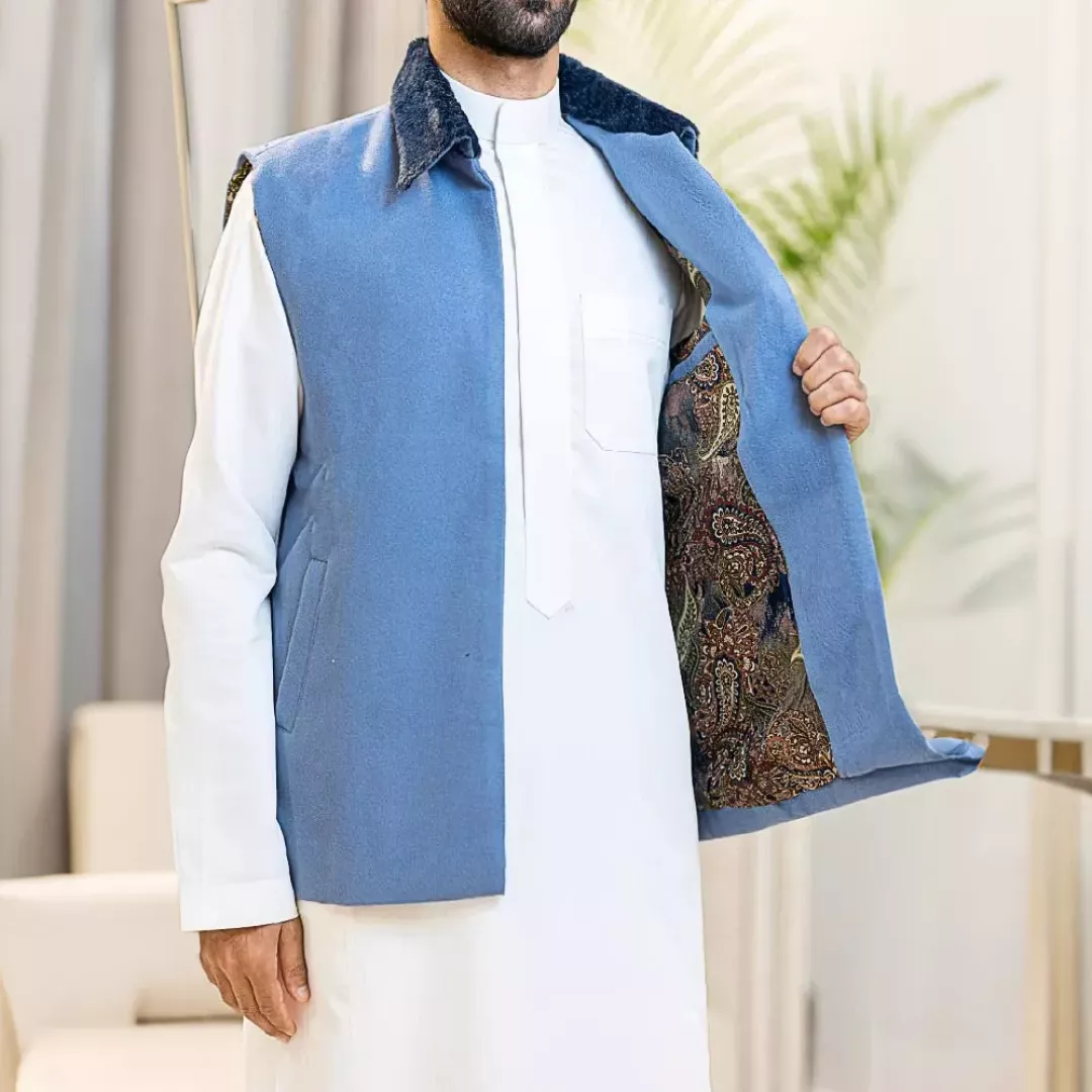 سديري رجالي ازرق فاتح H08 من ماركة SHLTA - أكسيك Axeek