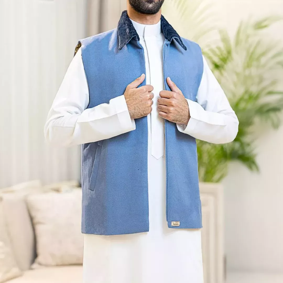 سديري رجالي ازرق فاتح H08 من ماركة SHLTA - أكسيك Axeek