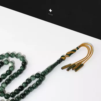 سبحة بكلايت اخضر معرق مع شكة تفصال 3K35